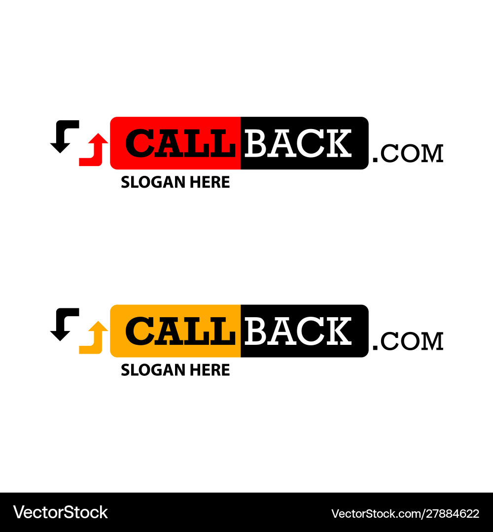 Callback logotype design can be used Vector Image