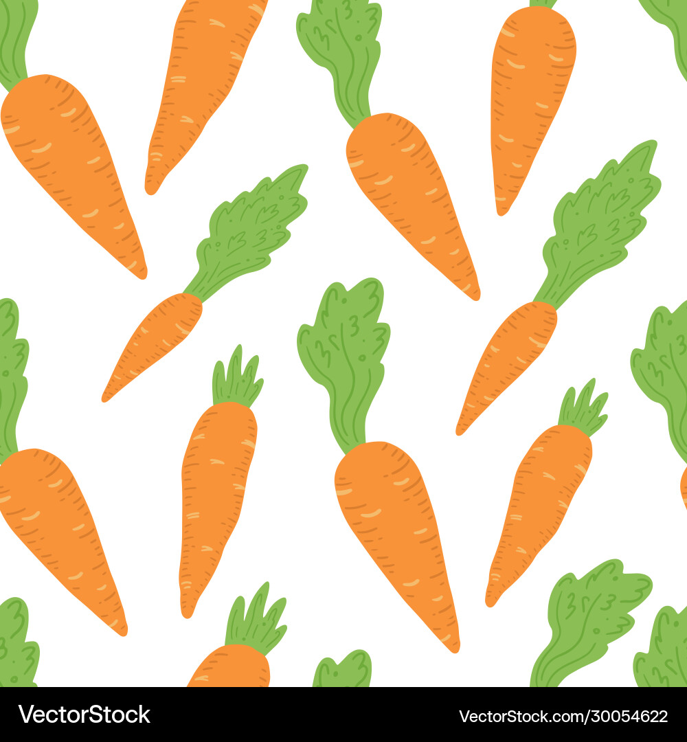 Carrot seamless pattern simple Carrot seamless pattern simple vector image
