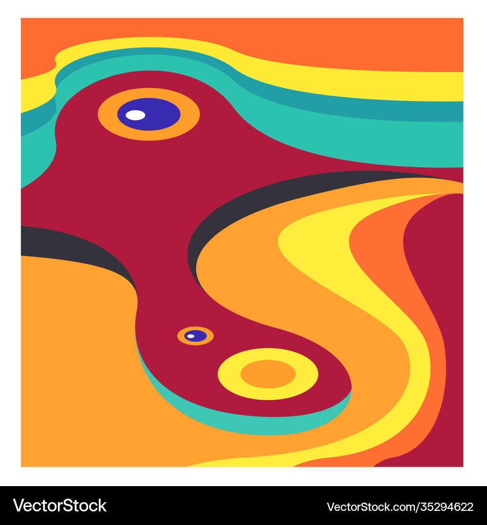 Colorful geometric and curve background pattern Vector Image