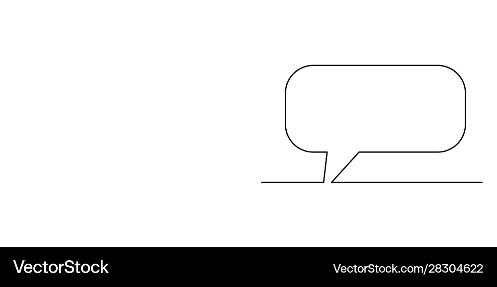 Continuous one line dialogue cloud Vector Image