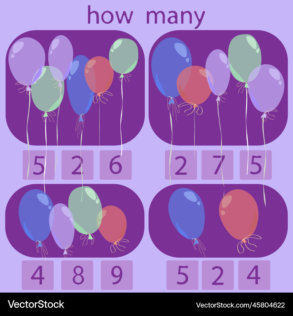 Count how many balls are in the rebus picture Count how many balls are in the rebus picture vector image