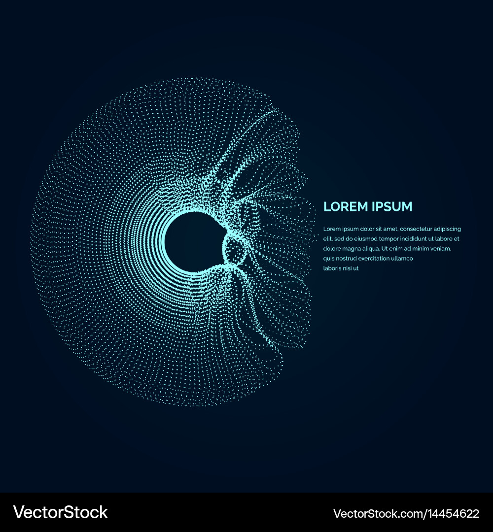 Deformed Particle Sphere Vector Image