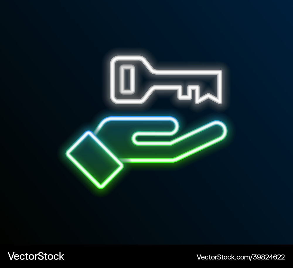 Glowing neon line solution to the problem Glowing neon line solution to the problem vector image