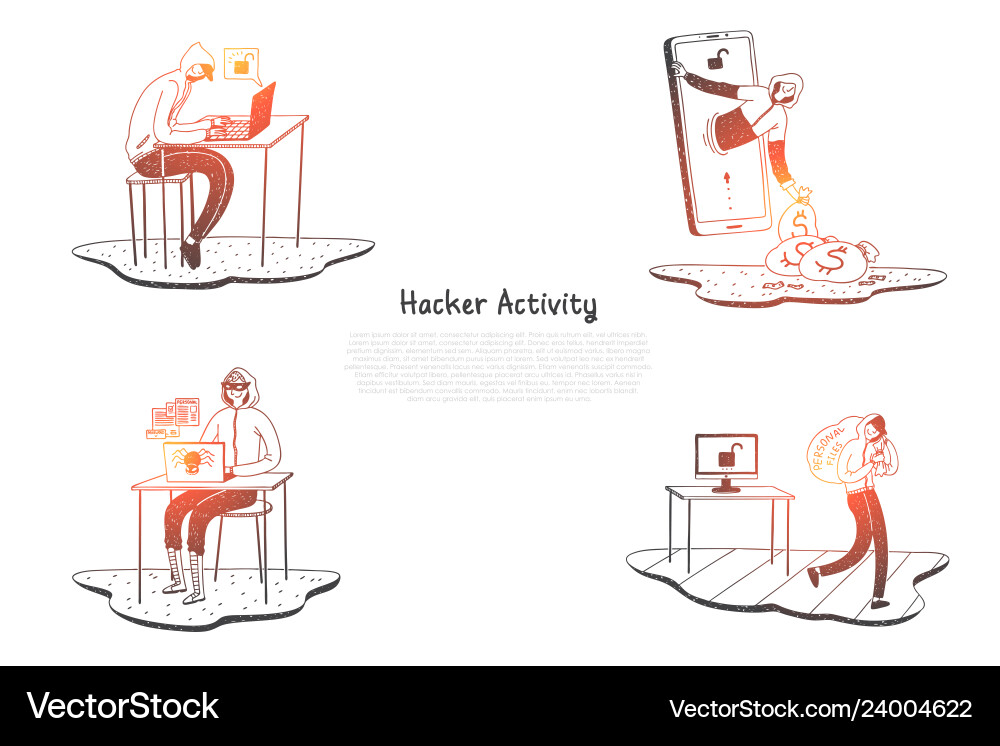 Hacker Attack Digital Destruction vector image