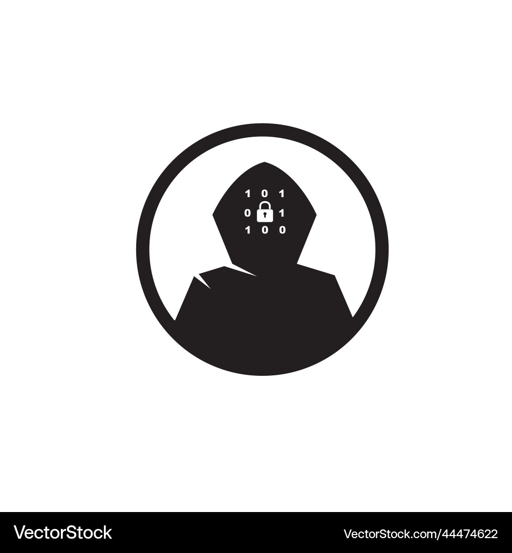 Hacker icon concept design Hacker icon concept design vector image