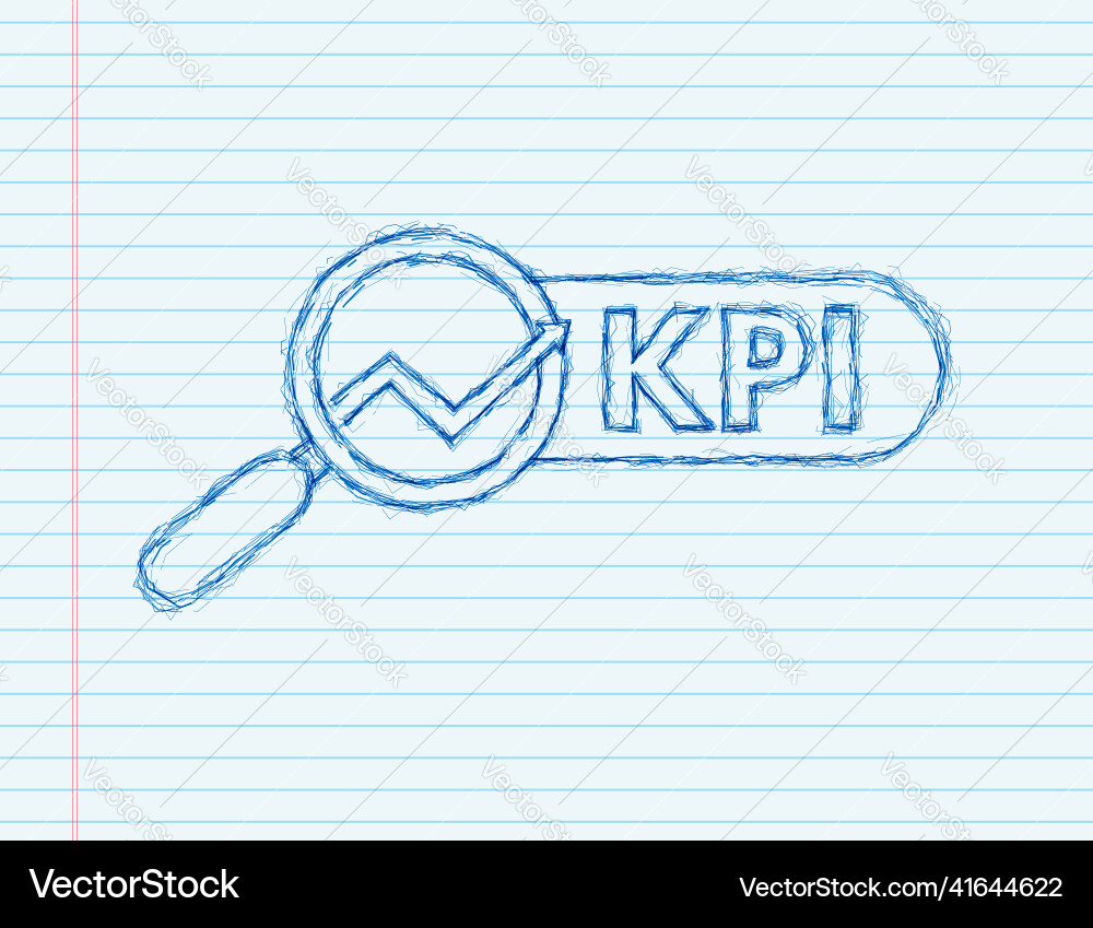 KPI Performance Indicator Icon Vector Image