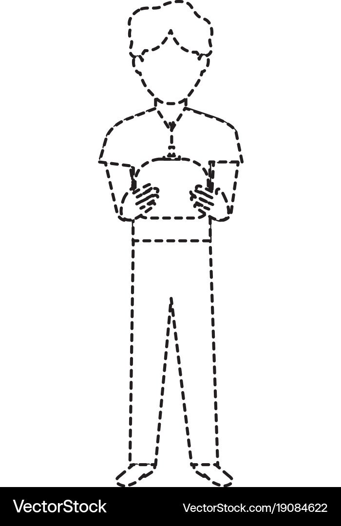 Man with drone remote control vector image