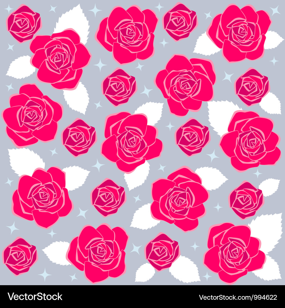 Rose pattern Royalty Free Vector Image - VectorStock