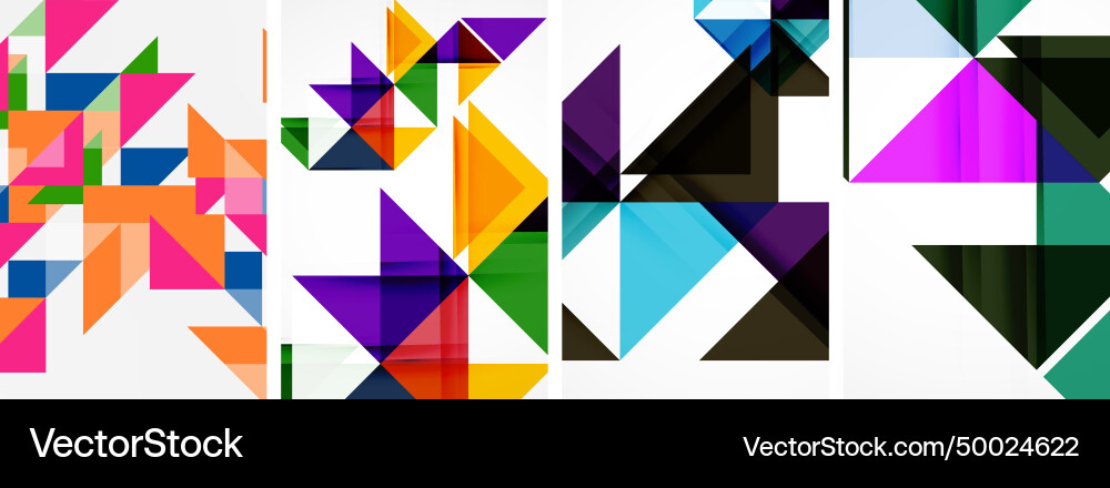 Set of abstract random triangle composition Set of abstract random triangle composition vector image