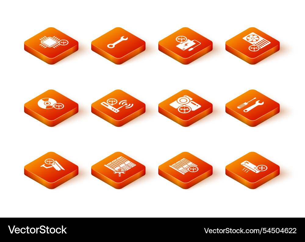 Set security camera service database server cd Set security camera service database server cd vector image