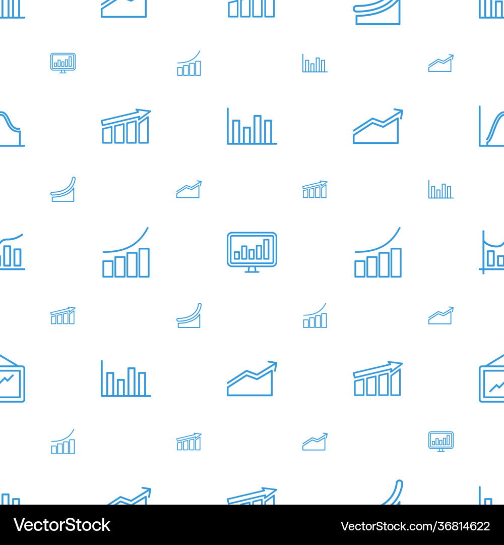 Statistic icons pattern seamless white background Statistic icons pattern seamless white background vector image