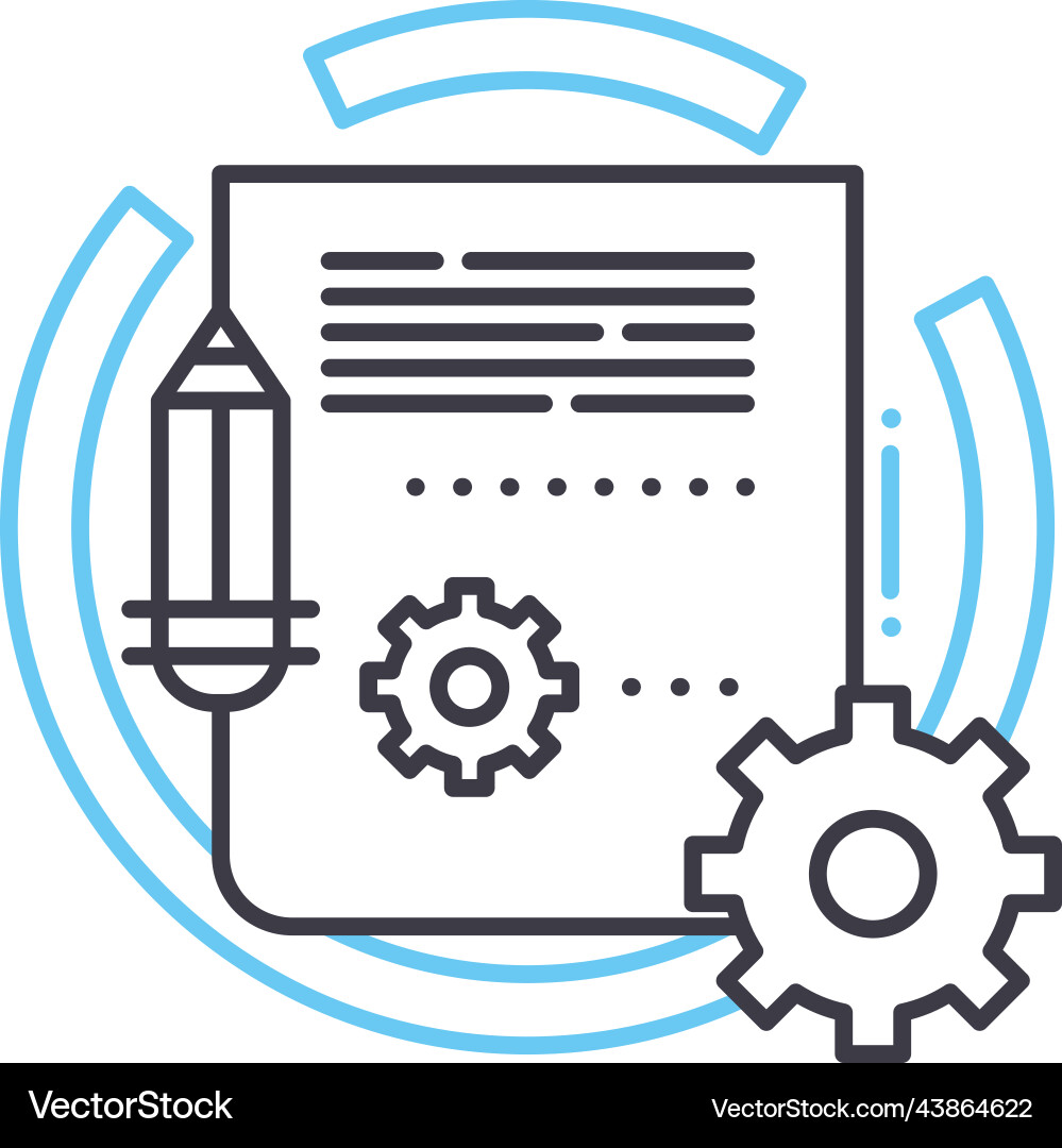 Web development line icon outline symbol Web development line icon outline symbol vector image