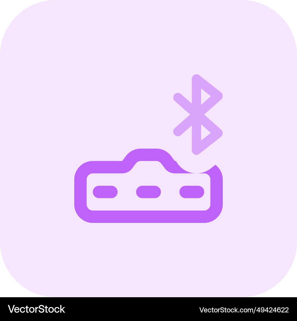 Wireless keyboard connects through bluetooth vector image