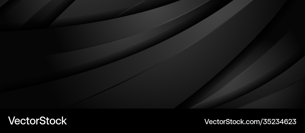 Abstract dynamic black background with various vector image