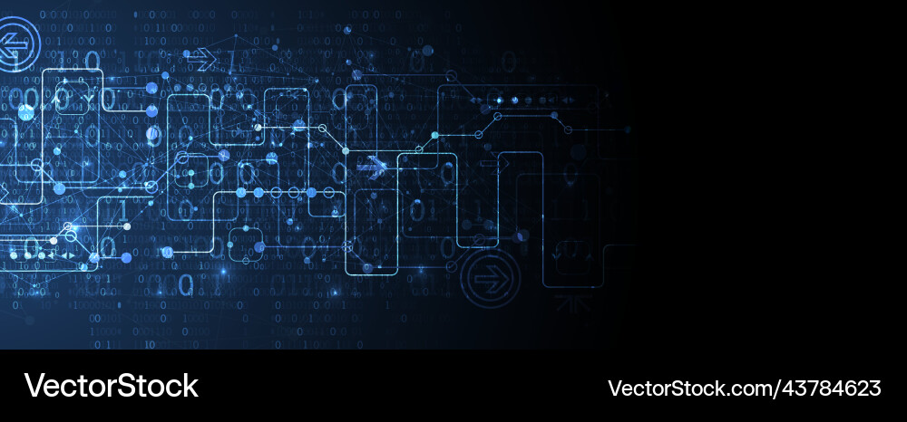 Abstract technology concept with binary code Abstract technology concept with binary code vector image