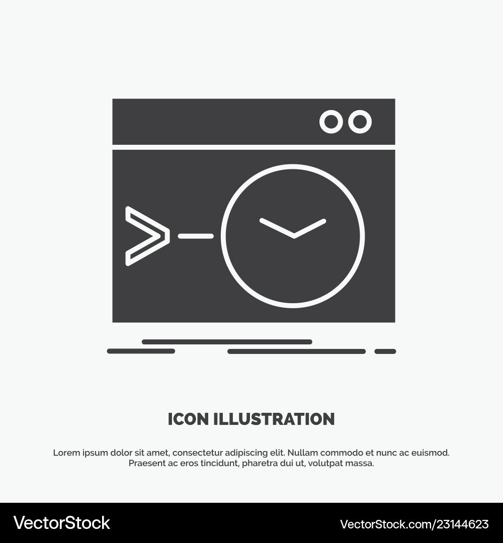 Admin command root software terminal icon glyph Admin command root software terminal icon glyph vector image