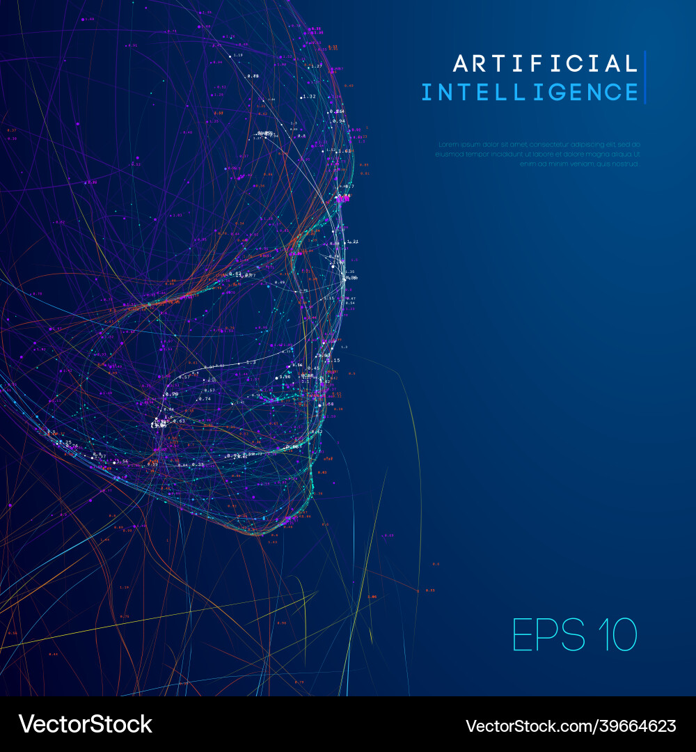 Artificial intelligence abstract technology Artificial intelligence abstract technology vector image