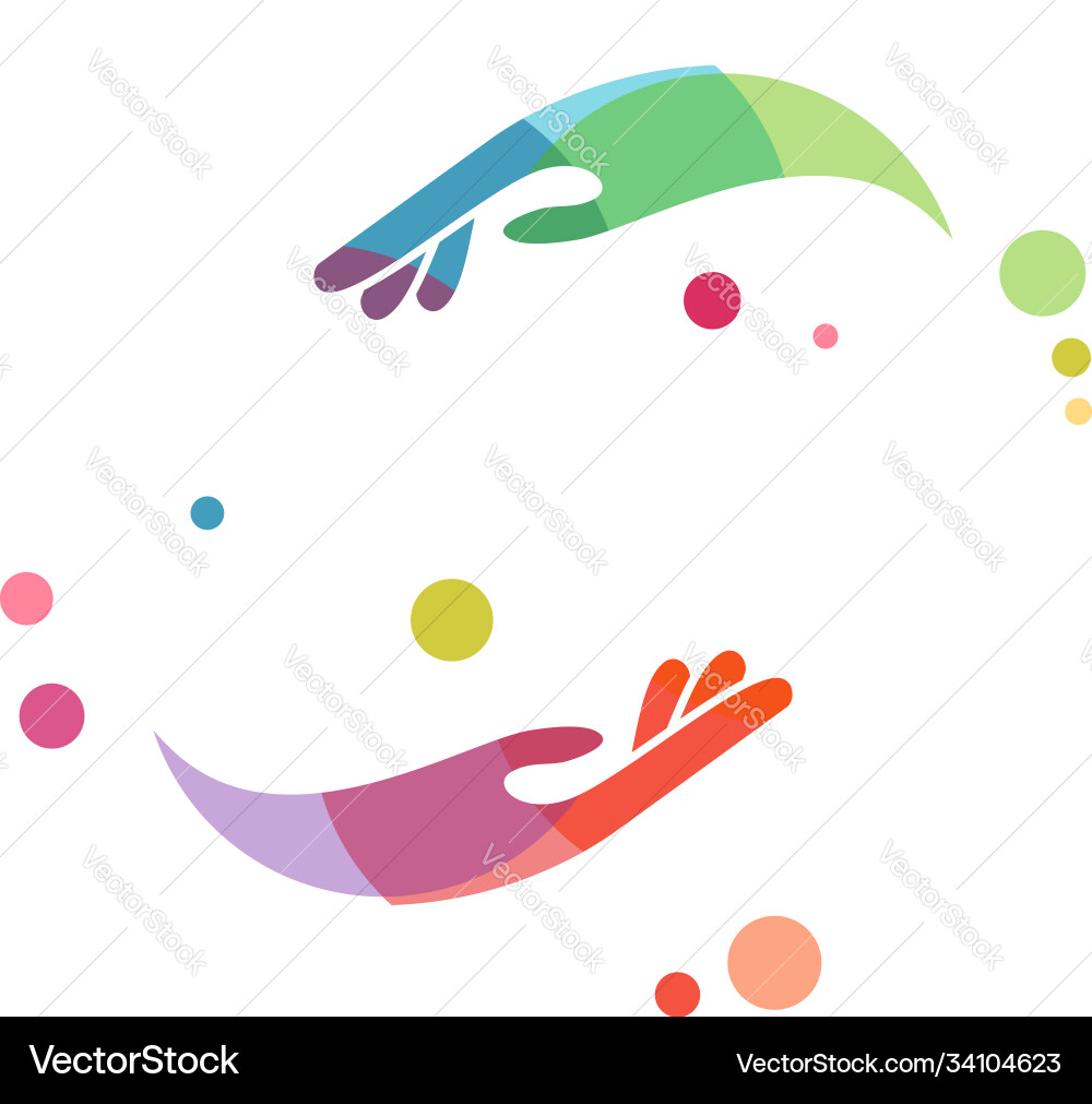 Bunte Menschen Pflege Logo Gesundheit Bunte Menschen Pflege Logo Gesundheit vektorbild
