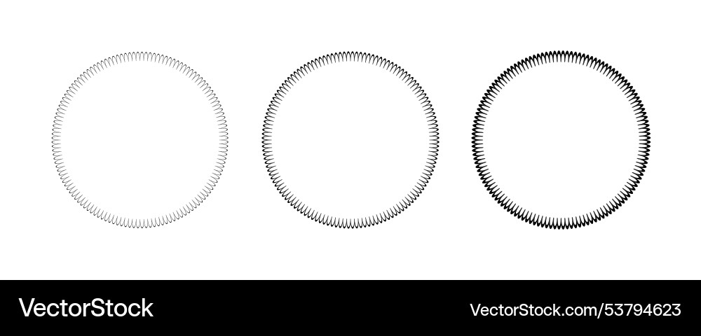 Circle scalloped frame edge round shape Circle scalloped frame edge round shape vector image