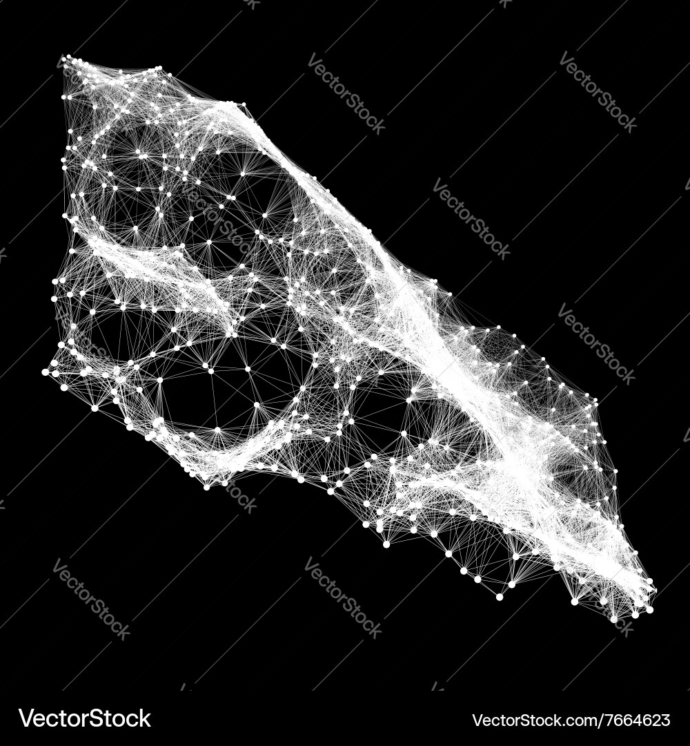 Connection structure wireframe vector image