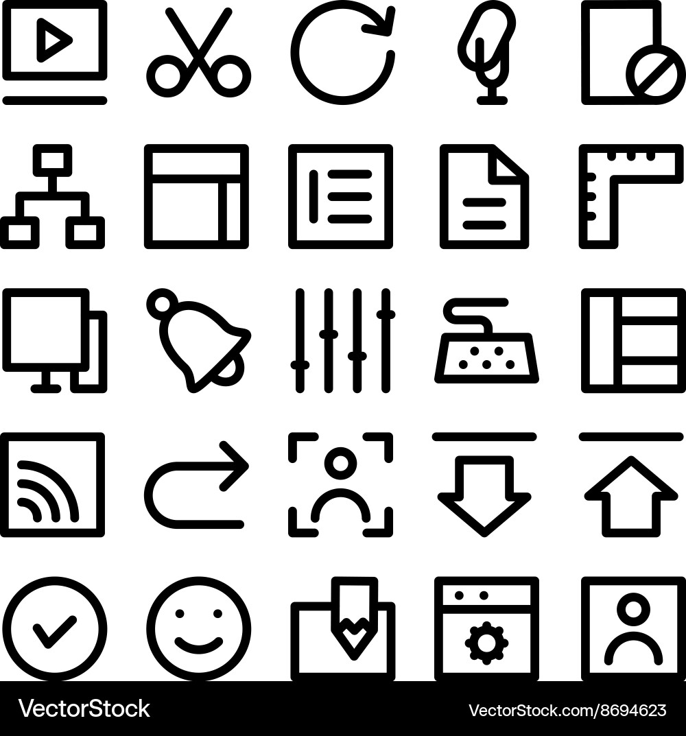 Design and development icons 5 Vector Image