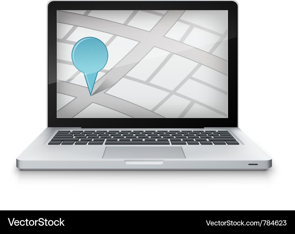 Digital Map Interface vector image