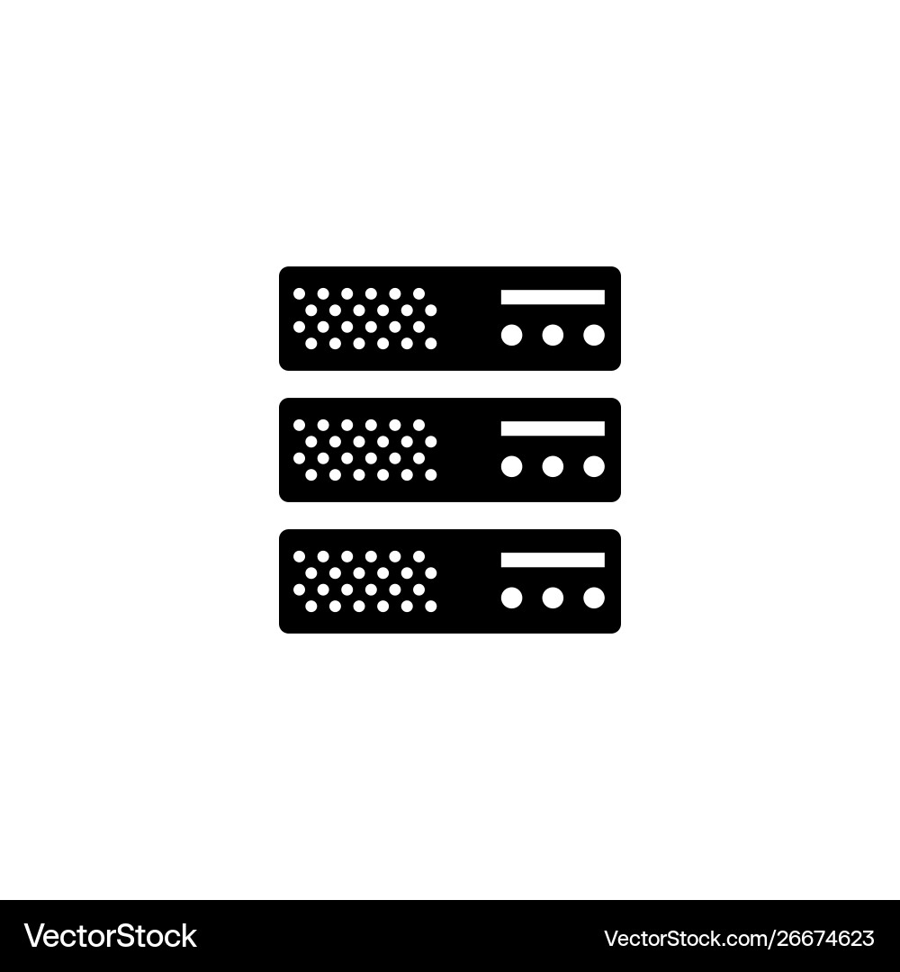 Hosting server data center web storage flat icon Hosting server data center web storage flat icon vector image