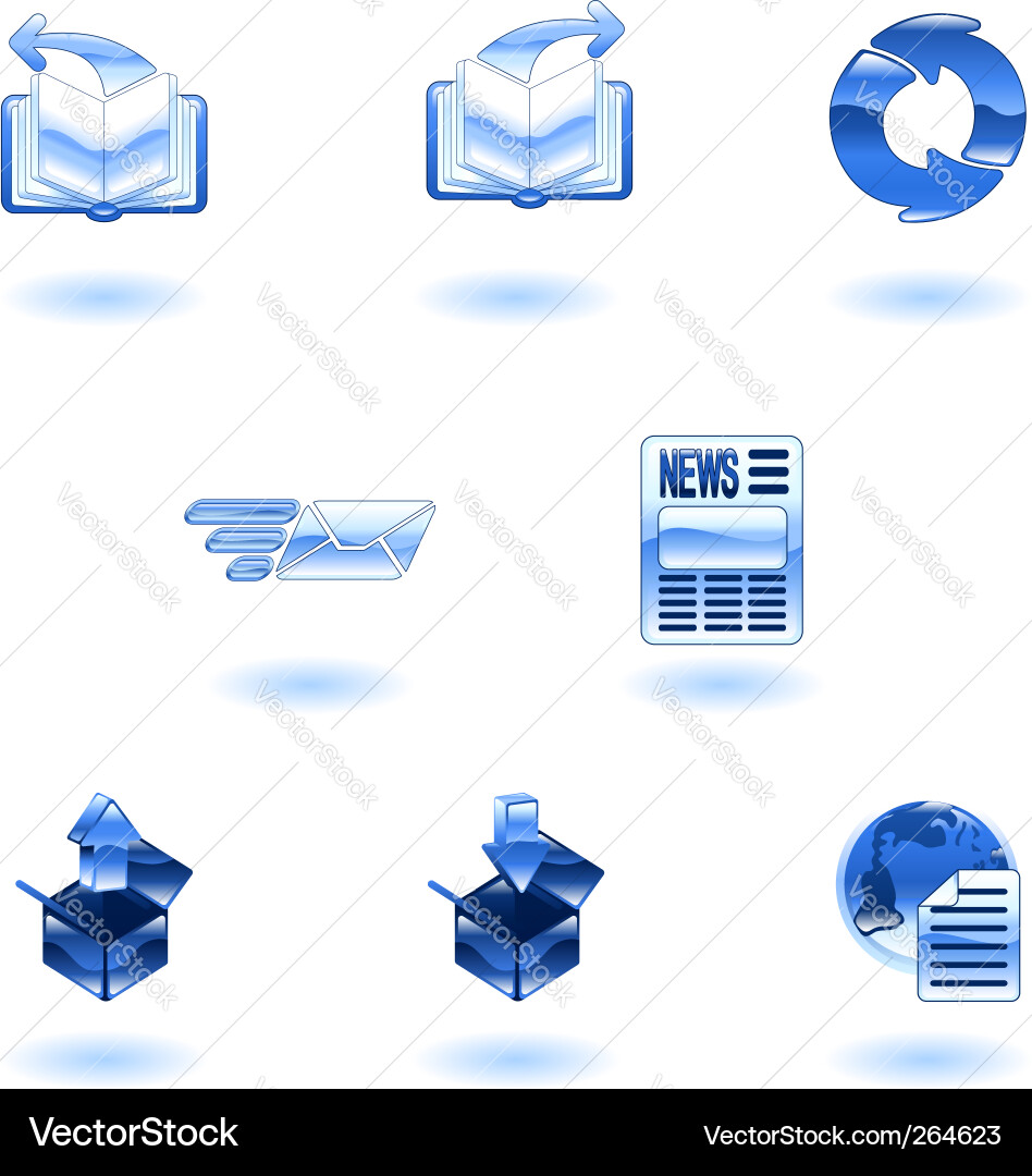 Internet browser icons Vector Image