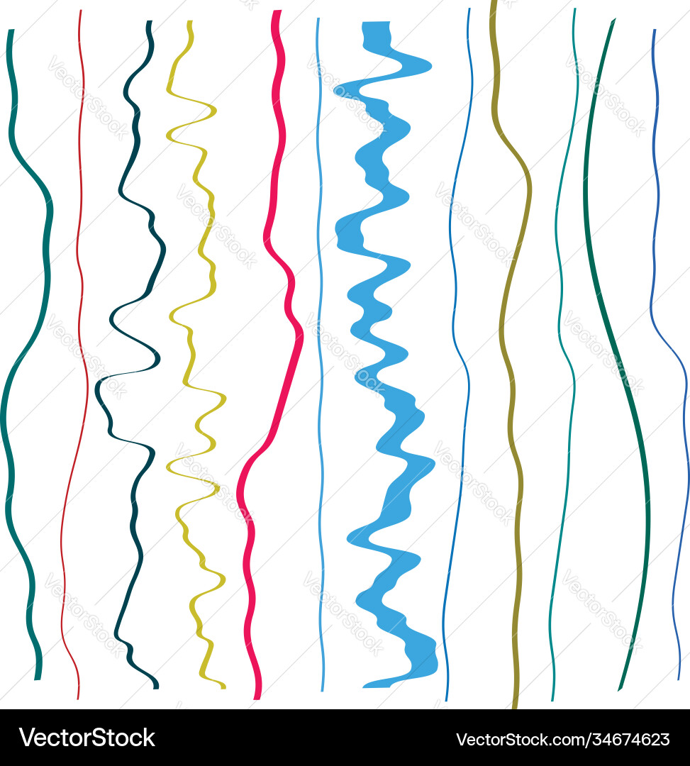 Irregular random wiggling squiggle waving wavy Irregular random wiggling squiggle waving wavy Vector Image