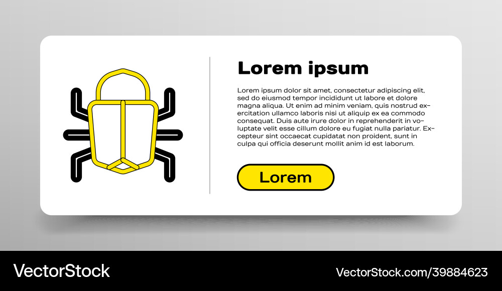 Line system bug concept icon isolated on white Line system bug concept icon isolated on white vector image