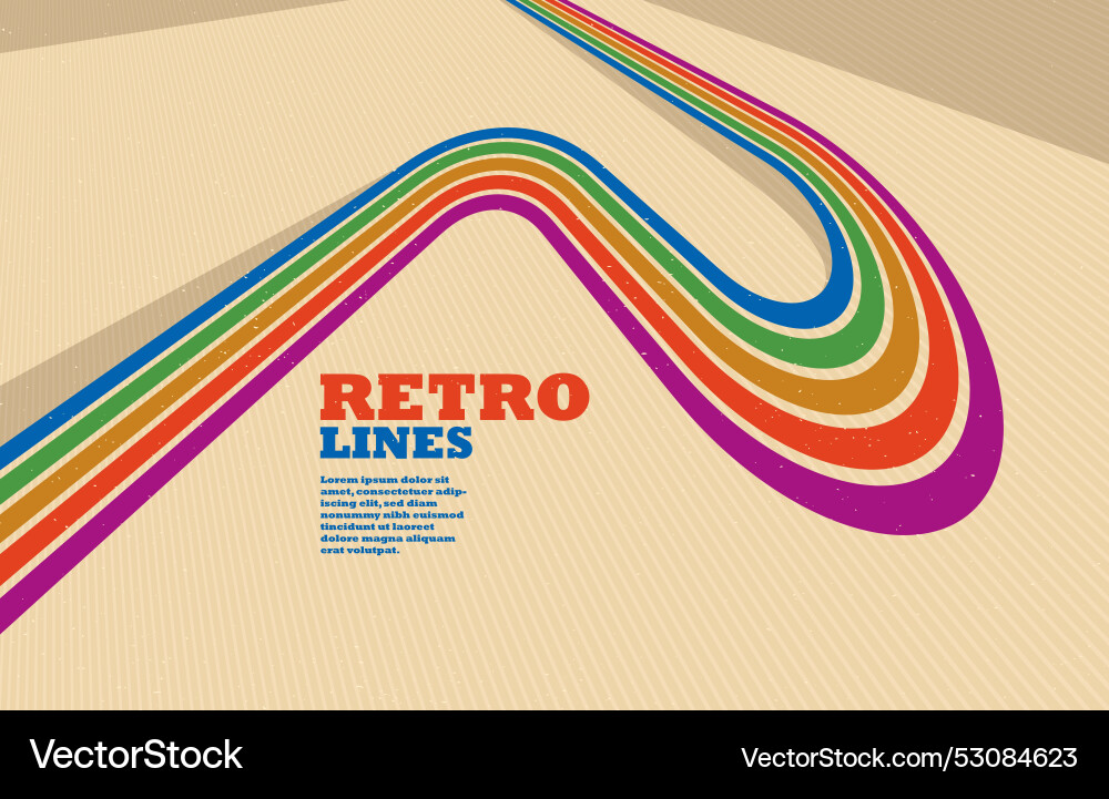 Linear abstract background in all colors vector image