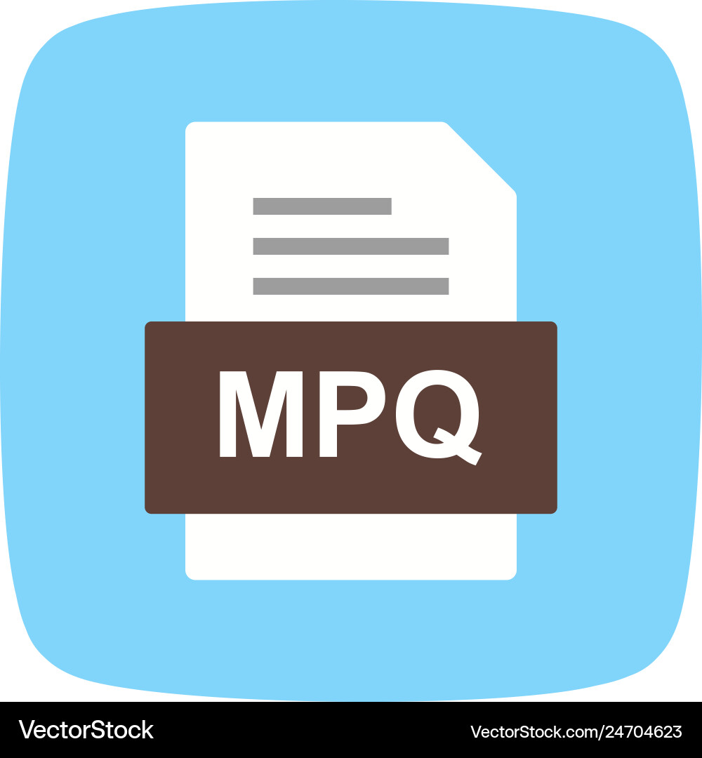 Mpq file document icon Vector Image