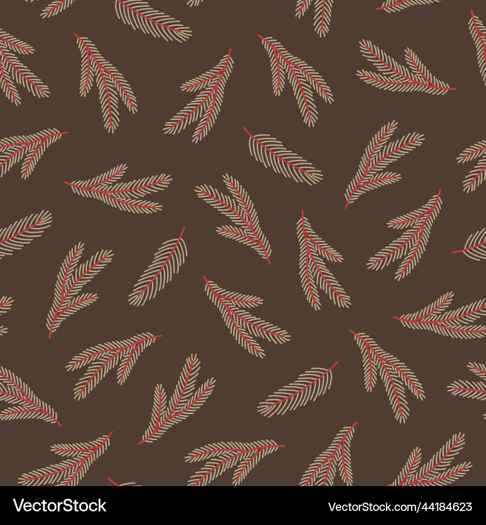 Seamless pattern with fir branches Seamless pattern with fir branches vector image