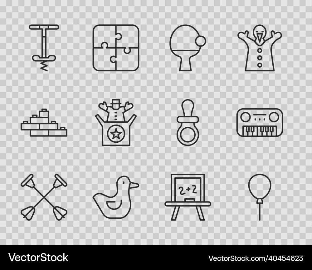 Set line arrow with sucker tip balloons ribbon Set line arrow with sucker tip balloons ribbon vector image