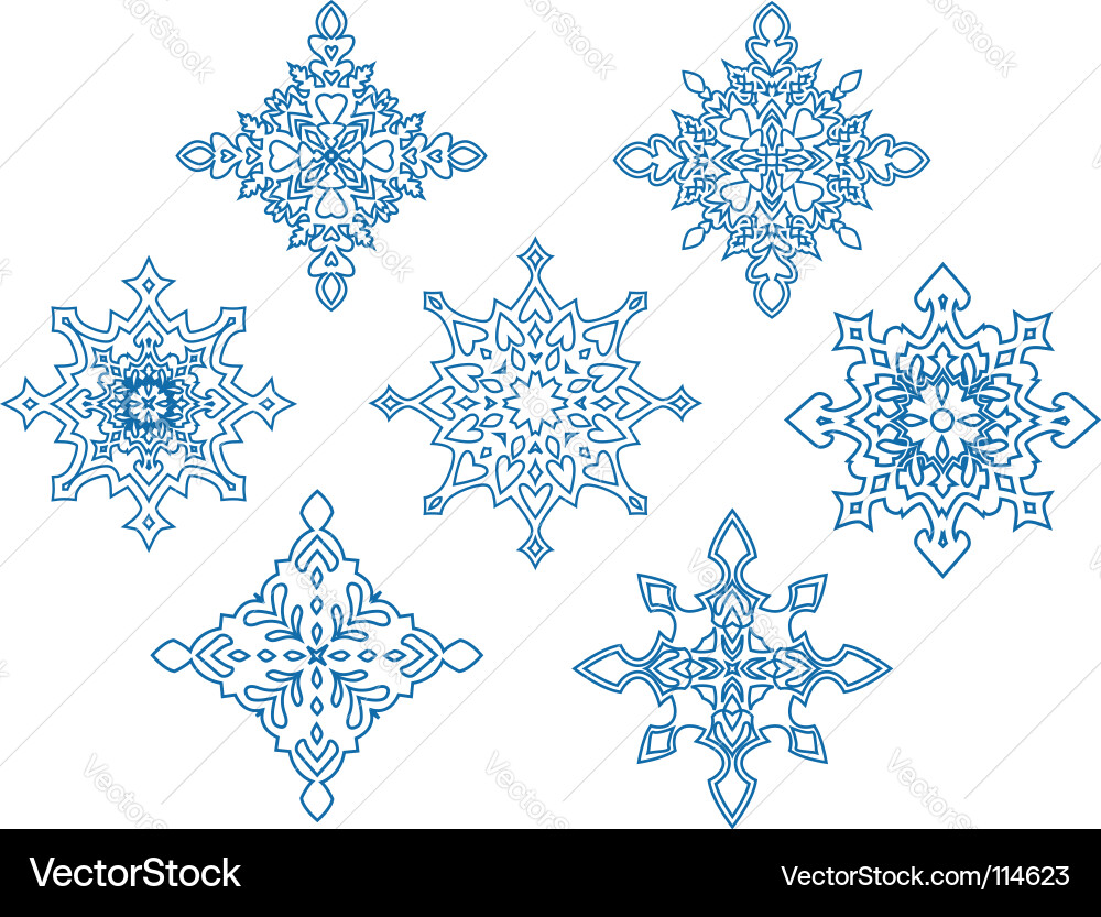 Snowflake Collection vector image