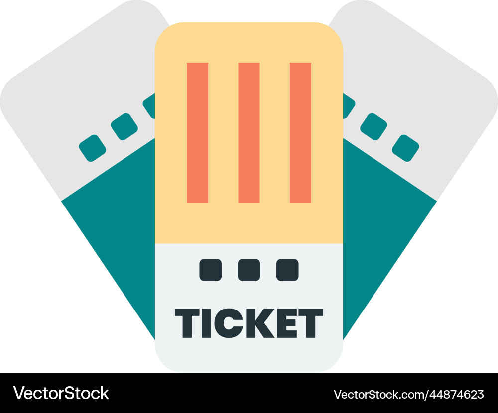 Ticket in minimal style Ticket in minimal style Vector Image