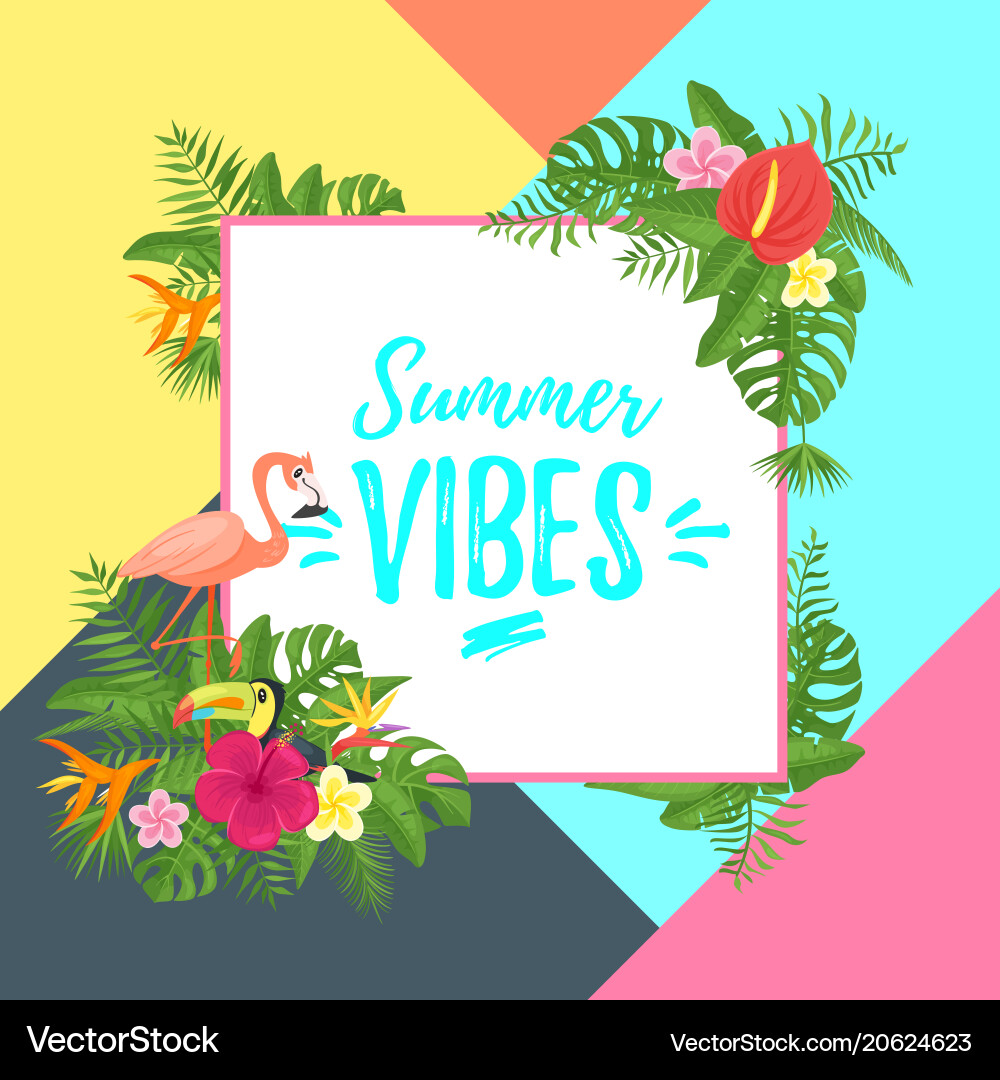 Tropic Season Postkarte oder Poster Tropic Season Postkarte oder Poster vektorbild