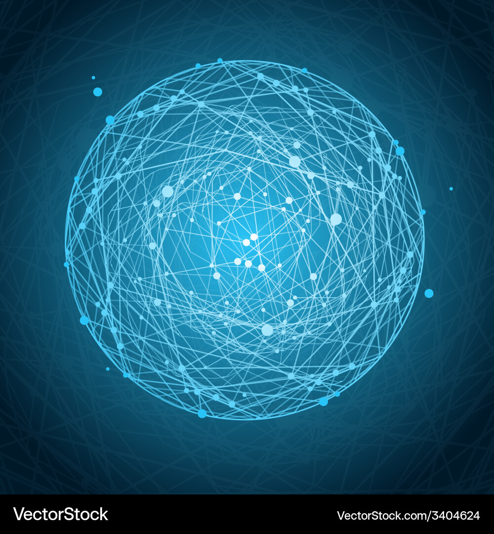 Abstract background with sphere vector image