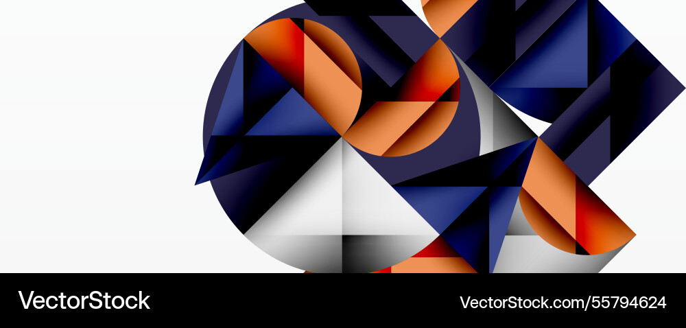 Abstract geometric design with intersecting Vector Image