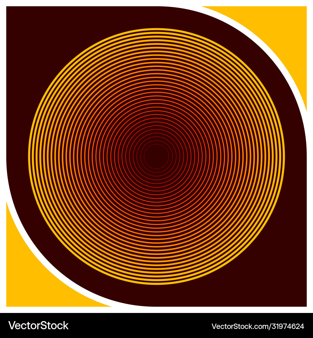 Abstract geometric symbol with concentric circles vector image