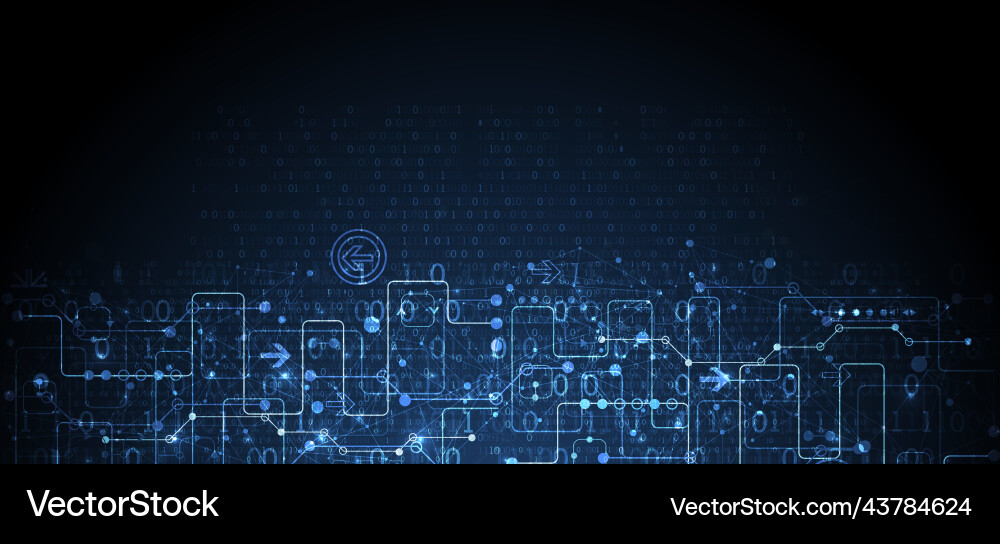 Abstract technology concept with binary code Abstract technology concept with binary code Vector Image
