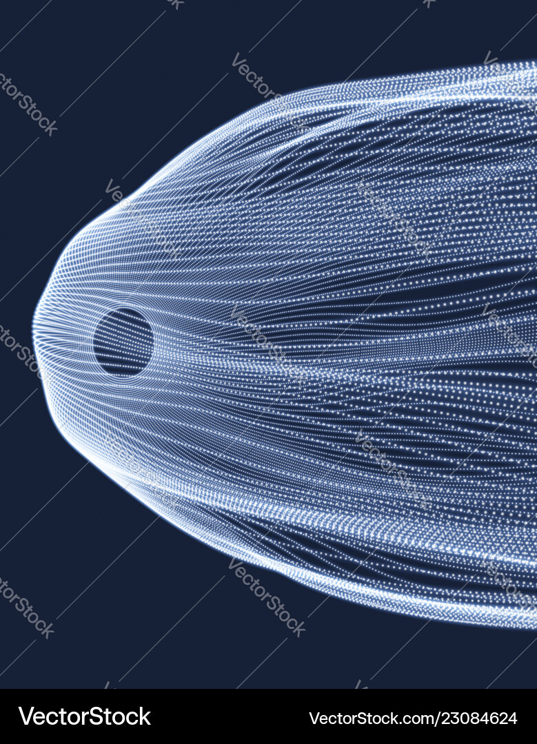 Array with dynamic particles 3d technology style Array with dynamic particles 3d technology style vector image