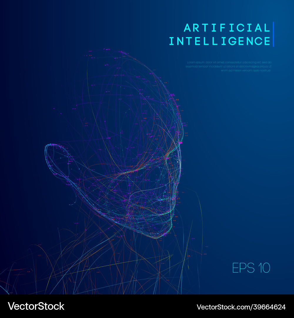 Artificial intelligence abstract technology Artificial intelligence abstract technology vector image