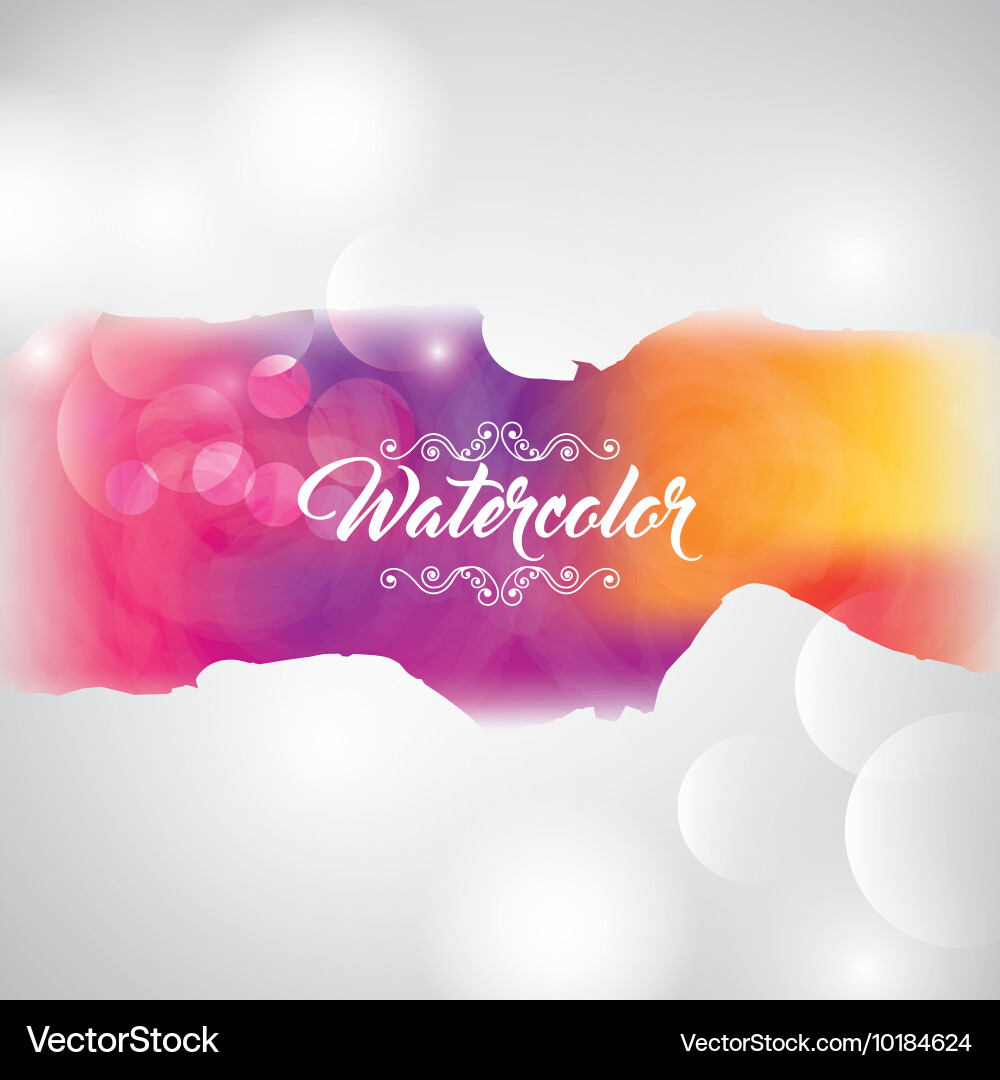 Blurred lights icon watercolor design Vector Image