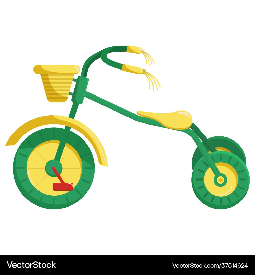 Clip art children tricycle bike Clip art children tricycle bike vector image