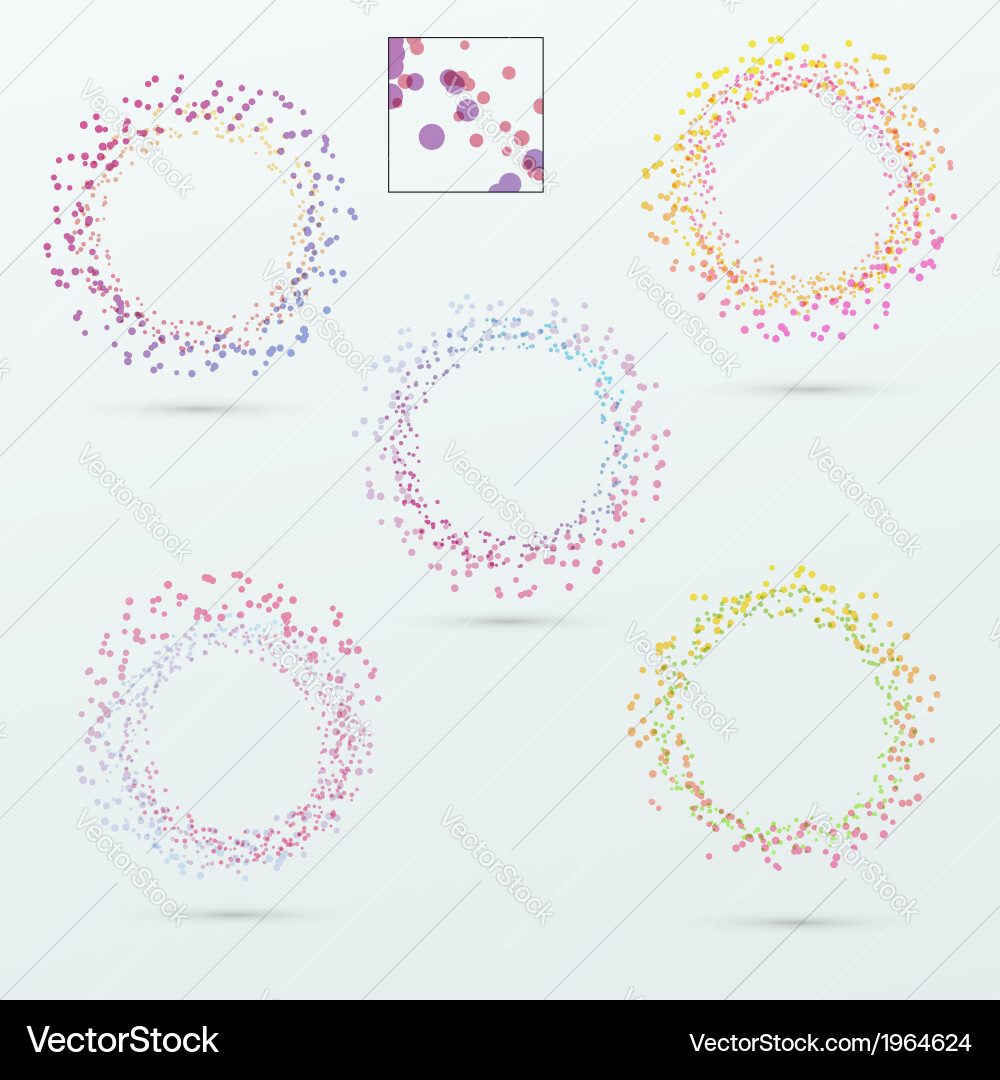 Dynamic Circle Elements vector image
