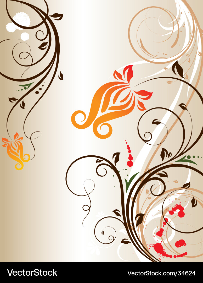 Floral Pattern Abstraction Vector Image