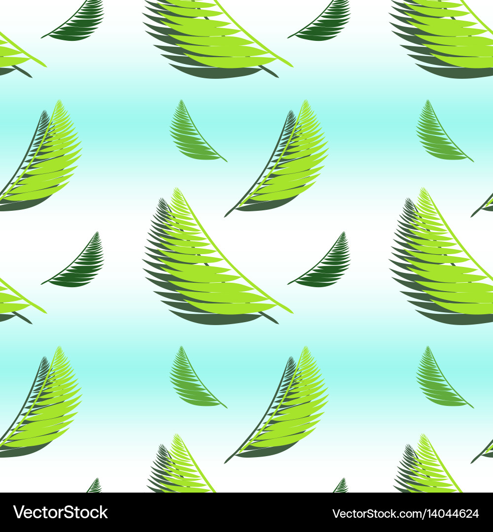 Gradient seamless pattern with palm leaves Vector Image