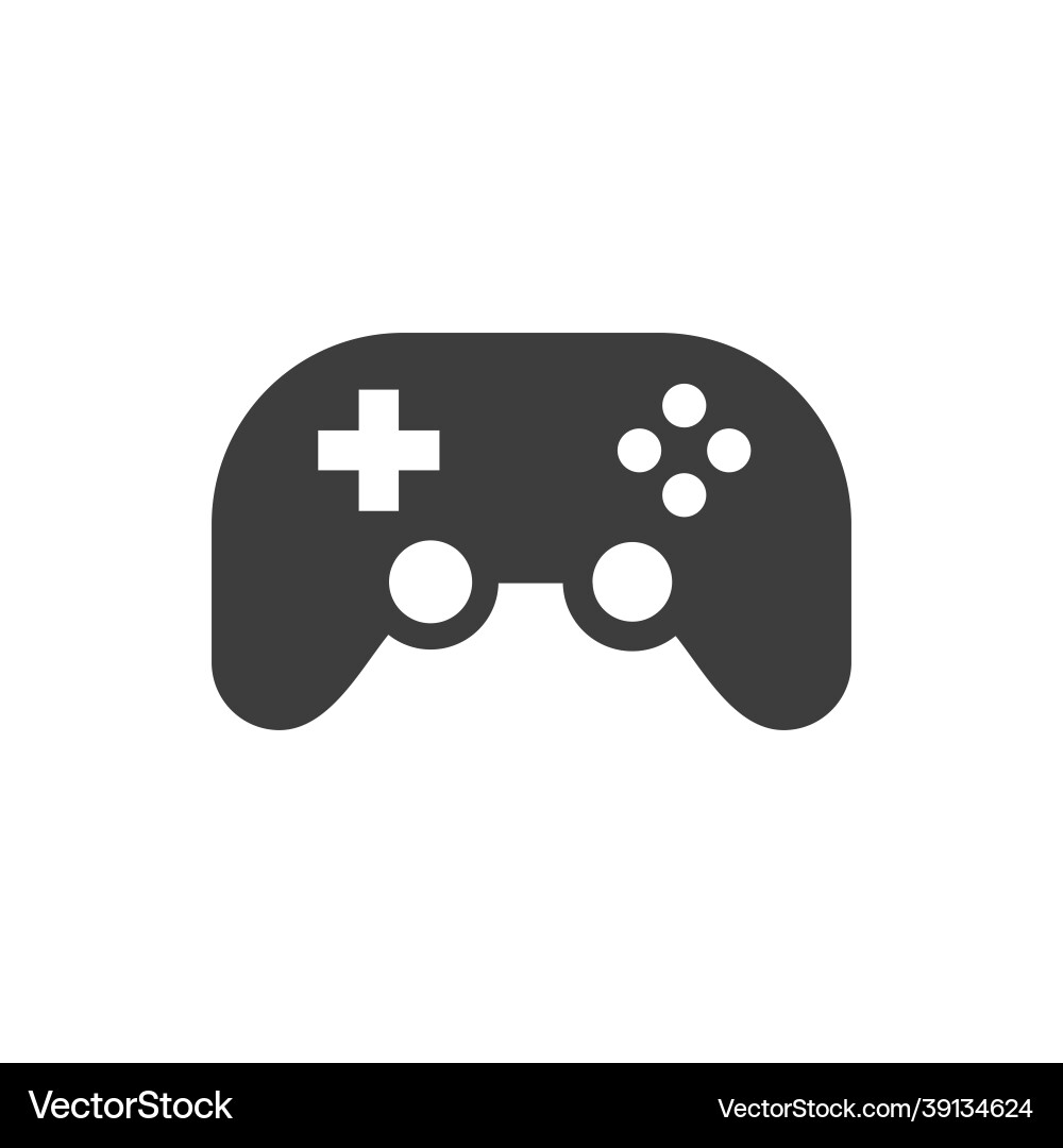 Joystick game controller black icon vector image