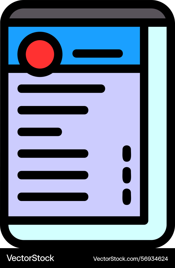 Menu line filled style icon design Vector Image